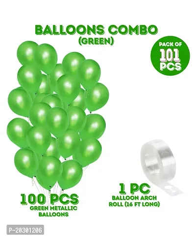 Green Metallic Balloon Garland Arch Kit For Party Decorationnbsp;nbsp;(Pack of 101)-thumb3