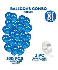 Blue Metallic Balloon Garland Arch Kit For Party Decorationnbsp;nbsp;(Pack of 101)-thumb2