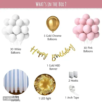 Happy Birthday Decorations Balloons DIY Combo Kitnbsp;nbsp;(Set of 72)-thumb2