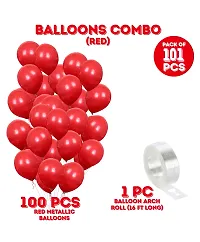 Red Metallic Balloon Garland Arch Kit For Party Decorationnbsp;nbsp;(Pack of 101)-thumb2