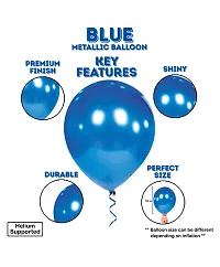 Blue Metallic Balloon Garland Arch Kit For Party Decorationnbsp;nbsp;(Pack of 101)-thumb1