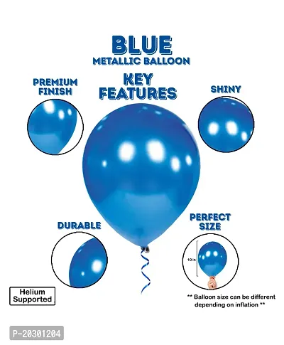 Blue Metallic Balloon Garland Arch Kit For Party Decorationnbsp;nbsp;(Pack of 101)-thumb2