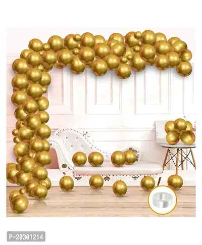 Golden Metallic Balloon Garland Arch Kit For Party Decorationnbsp;nbsp;(Pack of 101)-thumb0