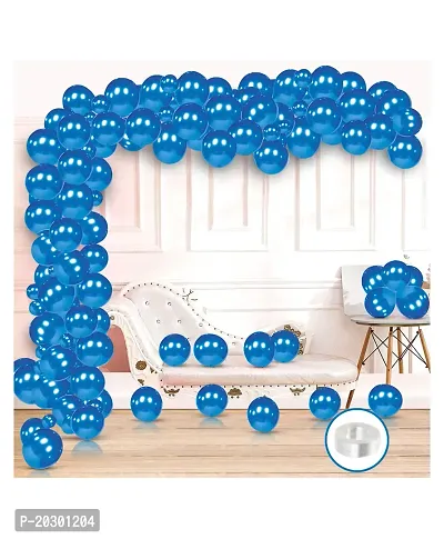 Blue Metallic Balloon Garland Arch Kit For Party Decorationnbsp;nbsp;(Pack of 101)-thumb0