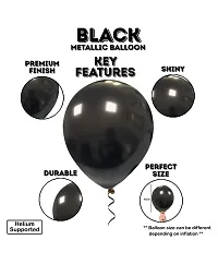 Black Metallic Balloon Garland Arch Kit For Party Decorationnbsp;nbsp;(Pack of 101)-thumb1