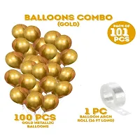 Golden Metallic Balloon Garland Arch Kit For Party Decorationnbsp;nbsp;(Pack of 101)-thumb2