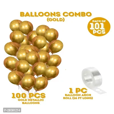 Golden Metallic Balloon Garland Arch Kit For Party Decorationnbsp;nbsp;(Pack of 101)-thumb3