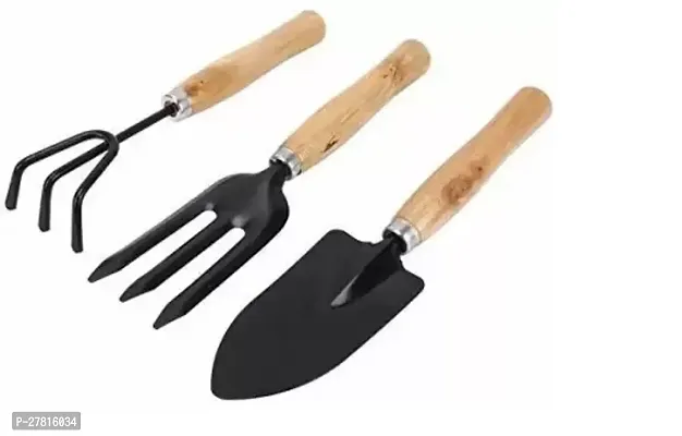 Gardening Tools kit Hand Cultivator Small Trowel Garden Fork Set of 3 Garden Tool Kit Tools Pack of 3-thumb0