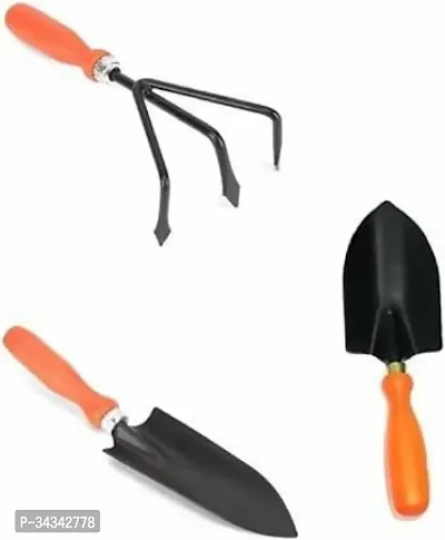 Garden Tool Set Big Trowel, Hand Fork  Hand Rake for Gardening | Fancy Gardening Tools | Hand Cultivator, Big Trowel Garden Fork (Pack of 3)-thumb0