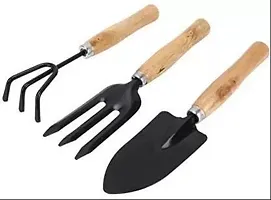 4-Piece Garden Tool Set: Large Trowel, Hand Fork, Hand Rake  Pruner | gardening Tool | Hardware | Tools | Agriculture Tools | Affordable Price-thumb2