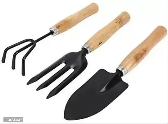 4-Piece Garden Tool Set: Large Trowel, Hand Fork, Hand Rake  Pruner | gardening Tool | Hardware | Tools | Agriculture Tools | Affordable Price-thumb3