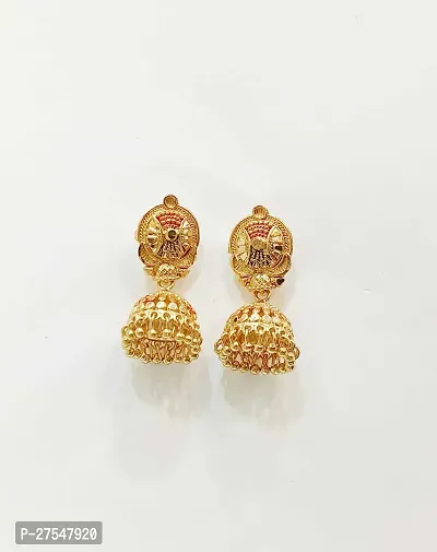 Gram Gold Plated Small Jhumki Earrings-thumb0