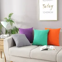 TAOSON Decorative 100% Cotton Canvas Square Solid Toss Pillowcase Cushion Cover Pillow Case with Hidden Zipper Closure Only Cover No Insert - White 12x20(30x50cm)-thumb4