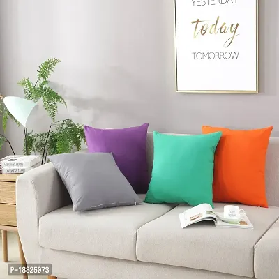 TAOSON Decorative 100% Cotton Canvas Square Solid Toss Pillowcase Cushion Cover Pillow Case with Hidden Zipper Closure Only Cover No Insert - White 12x20(30x50cm)-thumb5