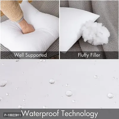 Woaboy Outdoor Pillow Insert Waterproof 12x20 Throw Pillow Insert Water Resistant Lumbar Pillow Sham Form Premium Hypoallergenic Pillow Stuffer for Patio Furniture Sofa Couch-thumb2