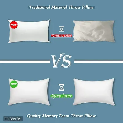 AM AEROMAX 12?20 Premium Hypoallergenic Memory Foam Lumbar Throw Pillow Insert Sham Rectangle for Decorative Cushion Bed Couch Sofa-thumb4