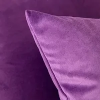 ink craft Velvet 200 TC Pillow Cover, 18 x 18 Inch, Purple, 2 Pieces-thumb4