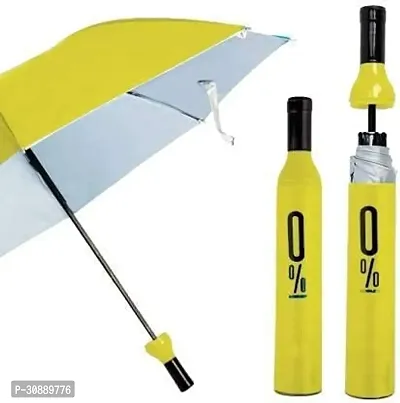 Yellow Wine Bottle Umbrella: Stylish Windproof Double Layer Canopy with UV Protection  Rain Cover for Men, Women, and Kids-thumb0