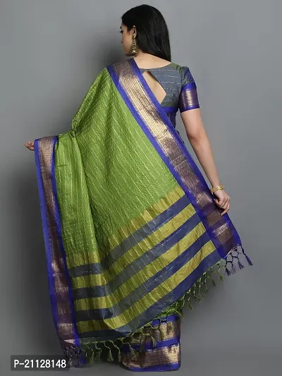 Fancy Cotton Silk Saree with Blouse Piece for Women-thumb2