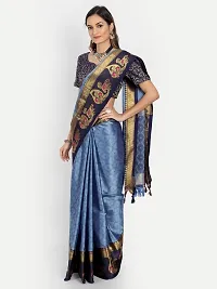 Fancy Cotton Blend Saree with Blouse Piece for Women-thumb2