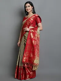 Fancy Cotton Blend Saree with Blouse Piece for Women-thumb2