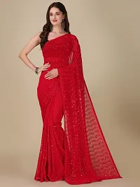 Fancy Georgette Saree with Blouse Piece for Women-thumb1