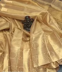 Fancy Tissue Silk Saree With Blouse Piece For Women-thumb2