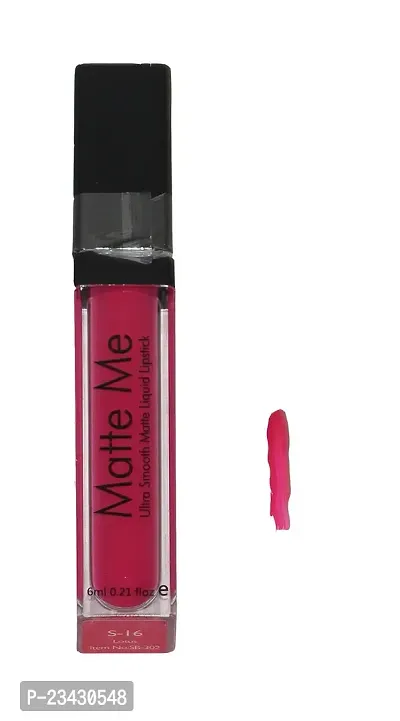 Dharam Enterprises Swiss Beauty Matte Me Lip Cream Liquid Lipstick (S-16, Lotus) 6ml