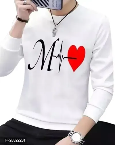 Stylish Polyester Printed Round Neck T-Shirt For Men-thumb0