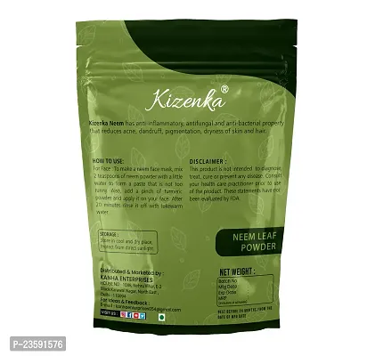 KIZENKA 100% Natural Neem Leaf Powder For Face Pack And Hair Pack -50g (Pack of 1)-thumb2