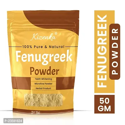 KIZENKA Pure Methi dana Powder ( Fenugreek Powder ) - 50GM ( Pack of 1)-thumb0