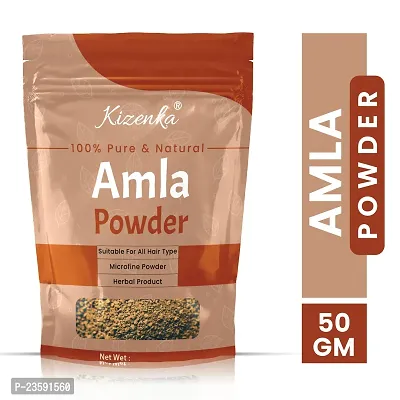 KIZENKA Natural Dry Amla Powder For Anti- Hair-Fall, Anti-Dandruff Hair 50Gm ( Pack of 1)