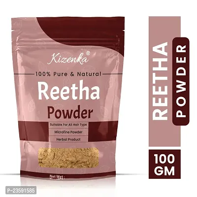 KIZENKA Pure  Natural Reetha Powder For Hairs 100g (Pack of 1)