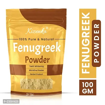 KIZENKA 100% Herbal Fenugreek Powder (Methi Powder) - 100g (Pack of 1)