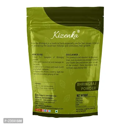 KIZENKA Natural Bhringraj Powder for hair growth and conditioning - 50g (Pack of 1)-thumb2