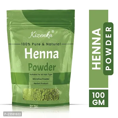 KIZENKA Organic  Herbal Henna Leaf Powder For Hair Colour-nbsp;(100g)