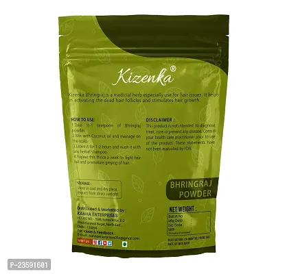 KIZENKA Bhringraj Powder -Natural Dry Herb for Hair Treatment 100GM ( Pack of 1)-thumb2
