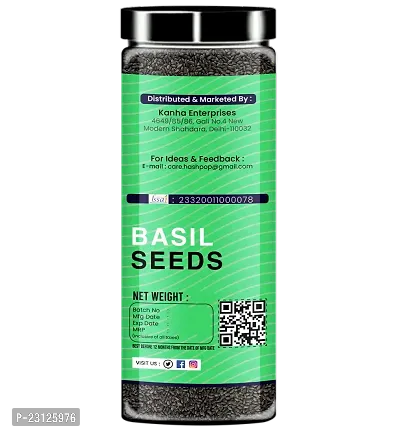 Kizenka Raw Basil Seeds, Rich in Protein  Fibre | Edible Healthy Seeds for Eating Basil Seeds  (200 gm)-thumb2