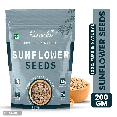 Kizenka Raw Sunflower Seeds, Rich in Protein  fiber | Edible Healthy Seeds for eating Sunflower Seeds(200GM)