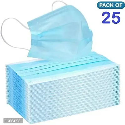 Surgical Face Mask (3PLY), Anti Pollution Great For Virus Protection & Personal Health Mask & Respirator (Pack Of 25, 3 Ply)