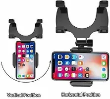 Car Mobile Holder For Rear View Mirror (Black)-thumb3