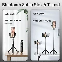 Extendable Selfie Stick, Bluetooth Selfie Stick with Tripod Stand and Detachable Wireless Bluetooth Remote, Ultra Compact Selfie Stick for Mobile and All Smart Ph-thumb1