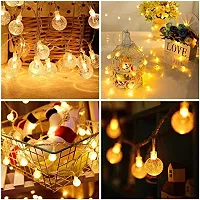 14 Led Crystal Bubble Ball String Fairy Lights For Decortaion Diwali Christmas Xmas Light For Diwali Home Decorations Lighting (Warm White)-thumb2