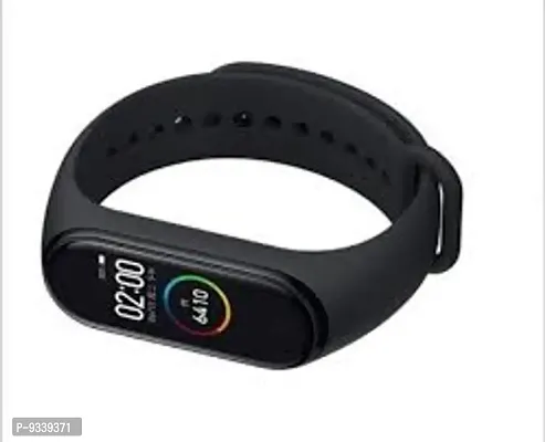 Black Silicone Drumstone M4 Band Bluetooth Smart Watch