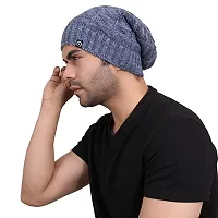 Woolen Long Beanie Cap Stylish and Warm Unisex | Winter Woolen Long Beanie Cap for Men  Women (pack of 1)-thumb1