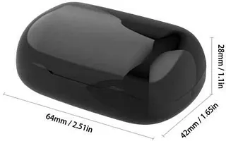 clear sound glossy black Bluetooth Headset  (Black, True Wireless)-thumb2