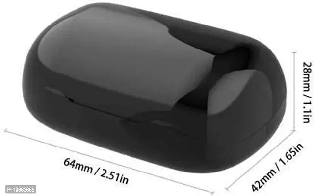 clear sound glossy black Bluetooth Headset  (Black, True Wireless)-thumb2