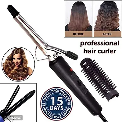 Hair Curler and straightener Hair Curling Iron Rod Electric 471 B Hair Curler Iron for Women Black##45-thumb0