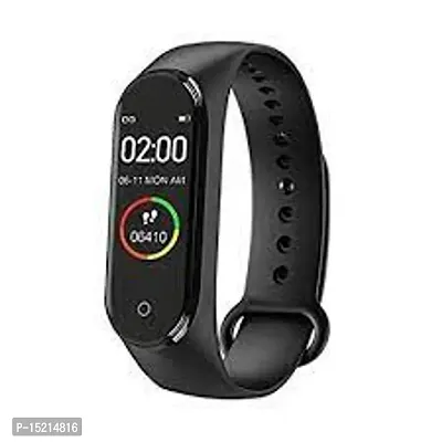 Smart Band M4 ndash; Fitness Band, 1.1-inch Color Display, USB Charging, Activity Tracker, Menrsquo;s and Womenrsquo;s Health Tracking, Compatible All Androids iOS Phone#1