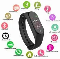Smart Band M4 ndash; Fitness Band, 1.1-inch Color Display, USB Charging, Activity Tracker, Menrsquo;s and Womenrsquo;s Health Tracking, Compatible All Androids iOS Phone#1-thumb1